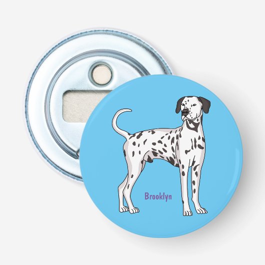 ダルマチアの犬の漫画 栓抜き (正面)