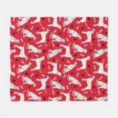 ダルマチアの足と骨 フリースブランケット (正面(横))