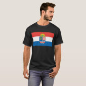 ダルマチアクロアチアおよびスラボニアの旗の王国 Tシャツ (正面フル)
