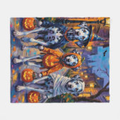 ダルマチアトリックまたは治療ハロウィーンコスチューム フリースブランケット (正面(横))