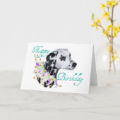 ダルマチアハッピーバースデー カード (黄色い花)