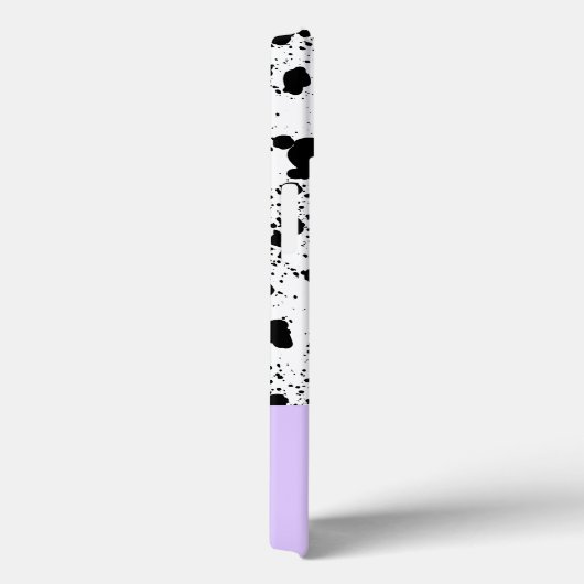 ダルマチアプリントとパープル名前をカスタムする Case-Mate iPhoneケース (裏面 / 右)