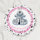 ダルマチアプリント誕生日 | 白黒パーティー フェイバータグ (裏面)