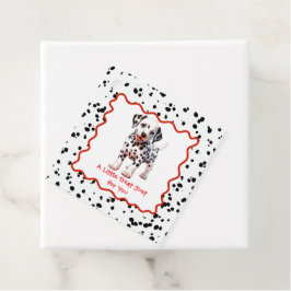 ダルマチアプリント誕生日 | 白黒パーティー フェイバータグ