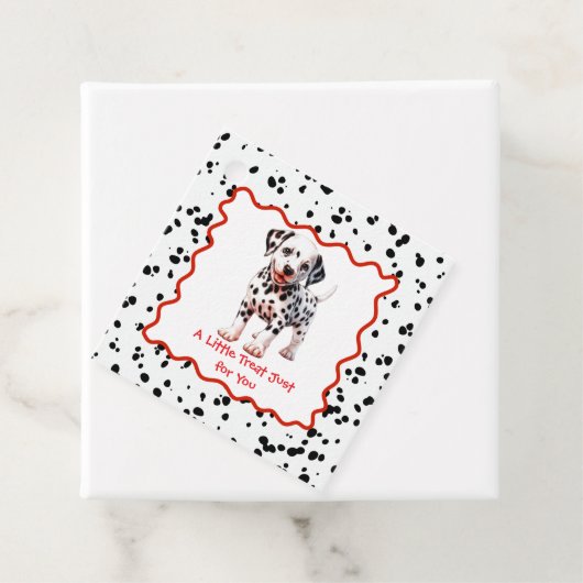 ダルマチアプリント誕生日 | 白黒パーティー フェイバータグ (インサイチュ)