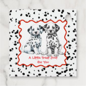 ダルマチアプリント誕生日 | 白黒パーティー フェイバータグ (裏面)