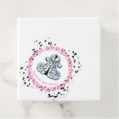 ダルマチアプリント誕生日 | 白黒パーティー フェイバータグ (インサイチュ)