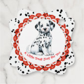 ダルマチアプリント誕生日 | 白黒パーティー フェイバータグ (裏面)