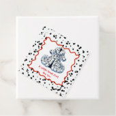 ダルマチアプリント誕生日 | 白黒パーティー フェイバータグ (インサイチュ)