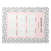 ダルマチアプリント |食料品リスト ノートパッド (正面)