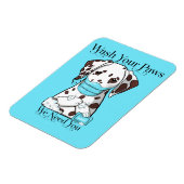 ダルマチアンあなたの足を洗う マグネット (左側)