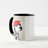 ダルマチアンとレッドベレー マグカップ (正面左)