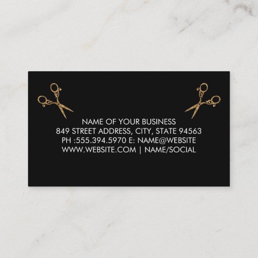 ダルマチアンのロゴ | 犬トリマーはさみ 名刺 (裏面)