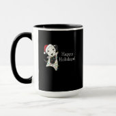ダルマチアンクリスマスドッグ冬獣犬 マグカップ (左)