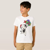 ダルマチアンクリスマスドッグ冬獣犬 Tシャツ (正面フル)