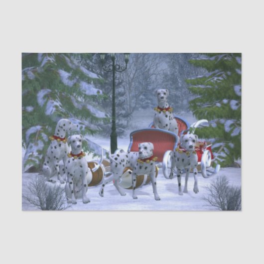 ダルマチアンサンタと彼のダルマチアントナカイ 薄葉紙 (正面)