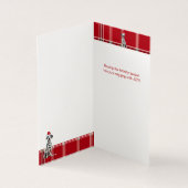 ダルマチアンサンタドッグホリデープレイドクリスマスカード (内部)