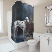 ダルマチアンスノウリースレイクリスマスデコール シャワーカーテン (インサイチュ)