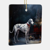 ダルマチアンスノウリースレイクリスマスデコール セラミックオーナメント (右)