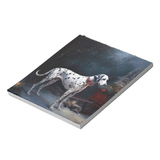 ダルマチアンスノウリースレイクリスマスデコール ノートパッド (回転)