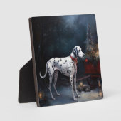 ダルマチアンスノウリースレイクリスマスデコール フォトプラーク (正面)