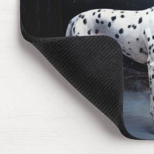 ダルマチアンスノウリースレイクリスマスデコール マウスパッド (コーナー)