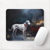 ダルマチアンスノウリースレイクリスマスデコール マウスパッド (マウス)