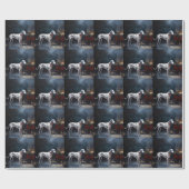 ダルマチアンスノウリースレイクリスマスデコール ラッピングペーパー (フラット)