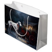 ダルマチアンスノウリースレイクリスマスデコール ラージペーパーバッグ (裏面アングル)