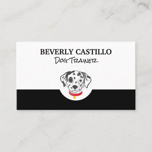 ダルマチアンスポッテッドドッグアイコン 名刺 (正面)