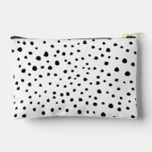 ダルマチアンスポット、ダルマチアンドット、白黒 アクセサリーポーチ (裏面)