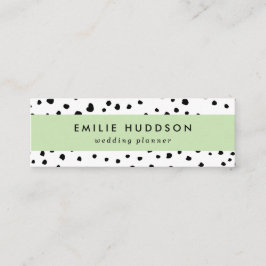 ダルマチアンスポット、ダルマチアンドット、白黒 スキニー名刺