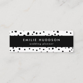 ダルマチアンスポット、ダルマチアンドット、白黒 スキニー名刺