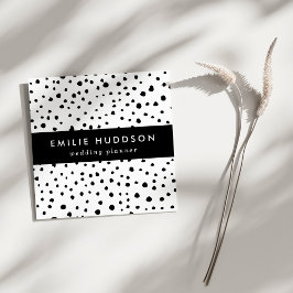 ダルマチアンスポット、ダルマチアンドット、白黒 スクエア名刺