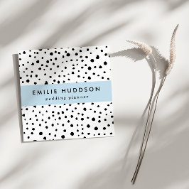 ダルマチアンスポット、ダルマチアンドット、白黒 スクエア名刺