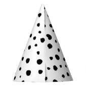 ダルマチアンスポット、ダルマチアンドット、白黒 パーティーハット (裏面)