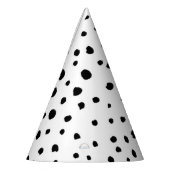ダルマチアンスポット、ダルマチアンドット、白黒 パーティーハット (左)