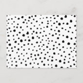 ダルマチアンスポット、ダルマチアンドット、白黒 ポストカード (正面)