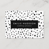 ダルマチアンスポット、ダルマチアンドット、白黒 名刺 (正面)