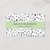 ダルマチアンスポット、ダルマチアンドット、白黒 名刺 (正面)