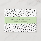 ダルマチアンスポット、ダルマチアンドット、白黒 名刺 (正面)