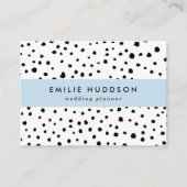 ダルマチアンスポット、ダルマチアンドット、白黒 名刺 (正面)