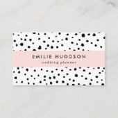 ダルマチアンスポット、ダルマチアンドット、白黒 名刺 (正面)