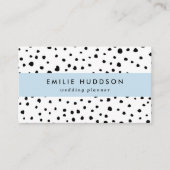 ダルマチアンスポット、ダルマチアンドット、白黒 名刺 (正面)