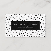 ダルマチアンスポット、ダルマチアンドット、白黒 名刺 (正面)
