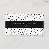 ダルマチアンスポット、ダルマチアンドット、白黒 名刺 (正面)