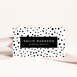 ダルマチアンスポット、ダルマチアンドット、白黒 名刺