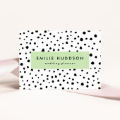 ダルマチアンスポット、ダルマチアンドット、白黒 名刺