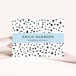 ダルマチアンスポット、ダルマチアンドット、白黒 名刺