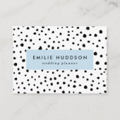 ダルマチアンスポット、ダルマチアンドット、白黒 名刺 (正面)